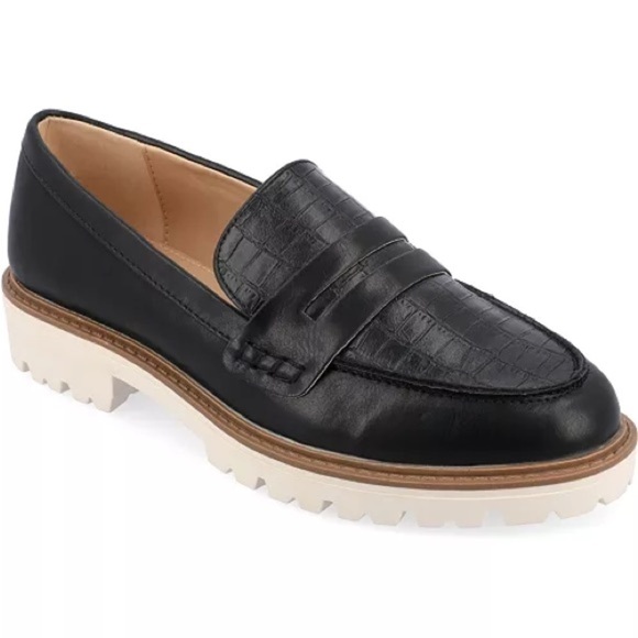Journee Collection Women's Kenly Slip-On Loafers Black Size 8 - Picture 1 of 12